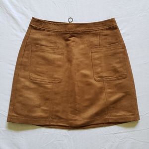 Faux Suede Mini Skirt